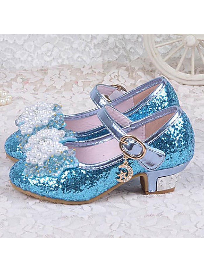 Girls Glass Slipper Princess Crystal Shoes Soft Bottom Dress shoes Leather Princess Shoes Performance shoes Sandal Shoes