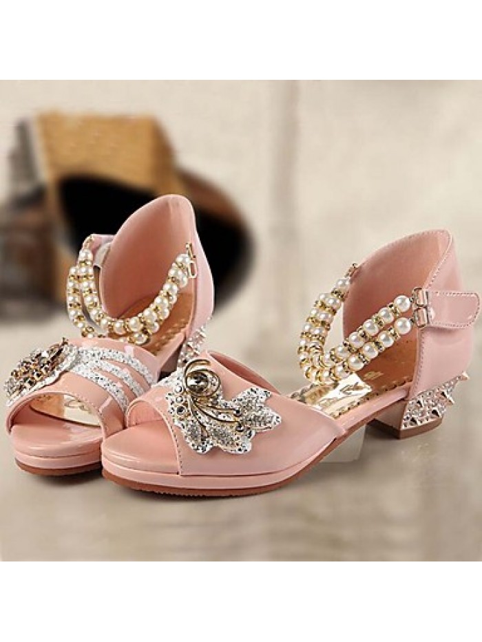 Girls' Shoes Slipper Princess Crystals Shoes Dress shoes Wedding / Dress/Performance Heels Sandals Latin shoes Heels