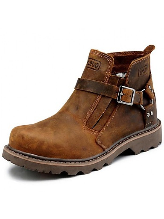 Shoes Outdoor / OfficeCareer / PartyEvening / Athletic / Casual Leather Boots Brown