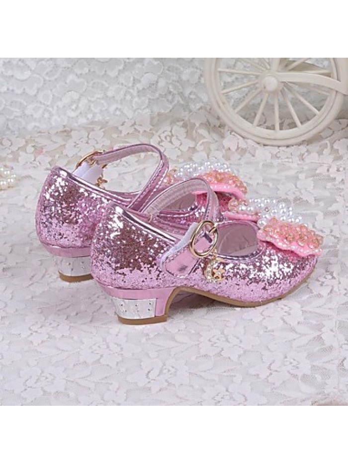 Girls Glass Slipper Princess Crystal Shoes Soft Bottom Dress shoes Leather Princess Shoes Performance shoes Sandal Shoes