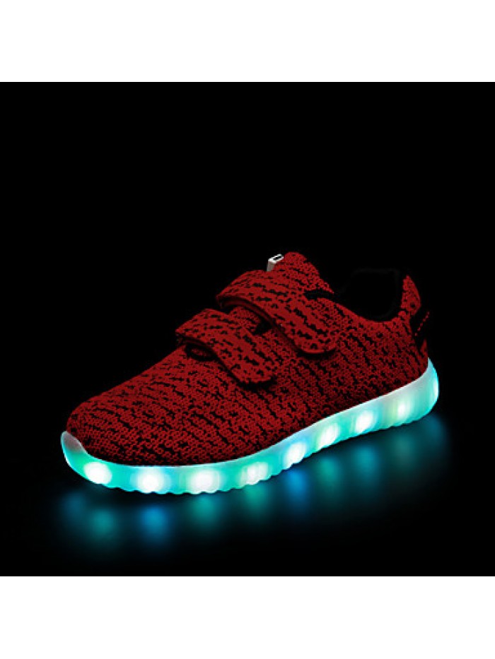 Kid Boy Girl Unisex Upgraded USB Charging 7 Colors LED Led Glow Shoe Breathable Sport Shoes Flashing SneakersLuminous