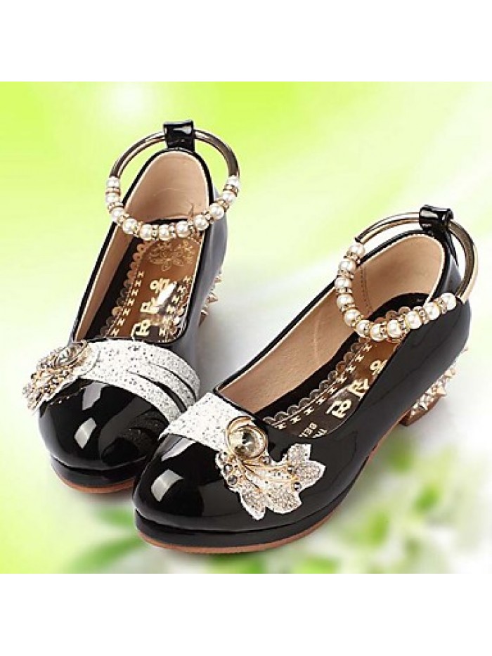 Girls' Shoes Slipper Princess Crystals Shoes Dress shoes Wedding / Dress/PerformanceHeelsSandalsLatin shoes Heels