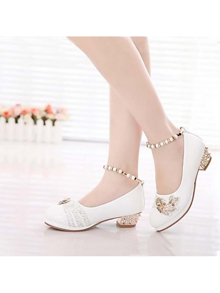 Girls' Shoes Slipper Princess Crystals Shoes Dress shoes Wedding / Dress/PerformanceHeelsSandalsLatin shoes Heels