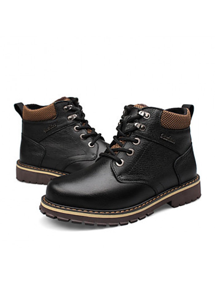 Bigs Size 38-50 Shoes Outdoor / OfficeCareer / Casual Leather / Calf Hair Boots Black / Brown