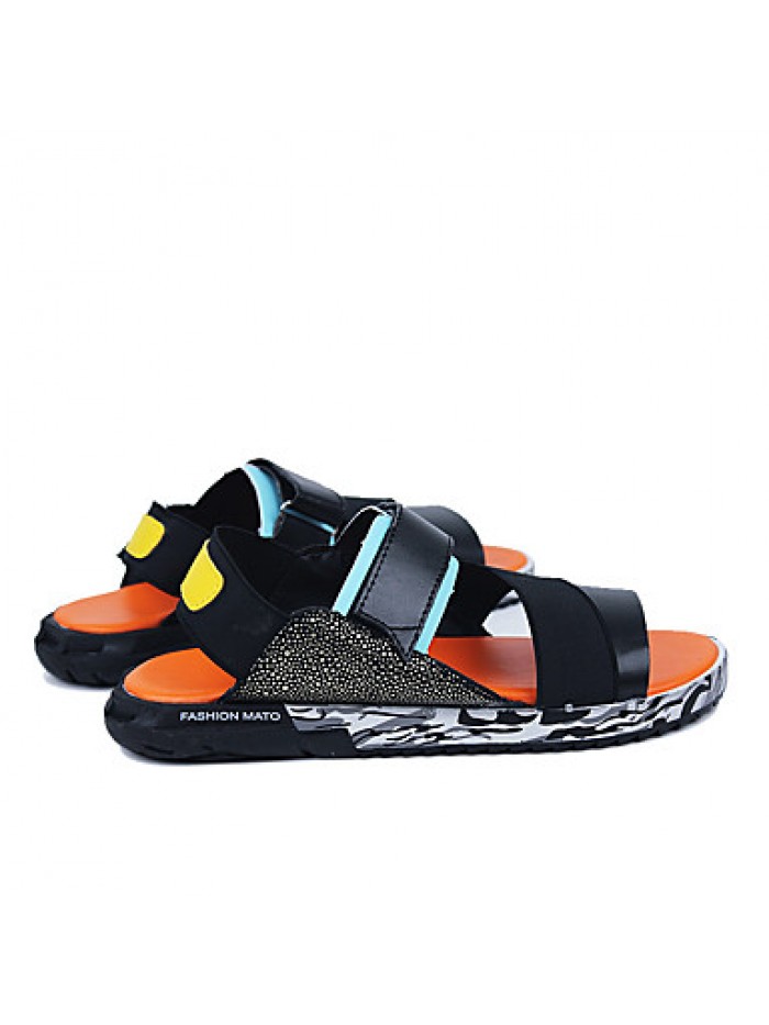 Men's Shoes Outdoor / Office & Career / Work & Duty / Athletic / Casual Synthetic Sandals Black