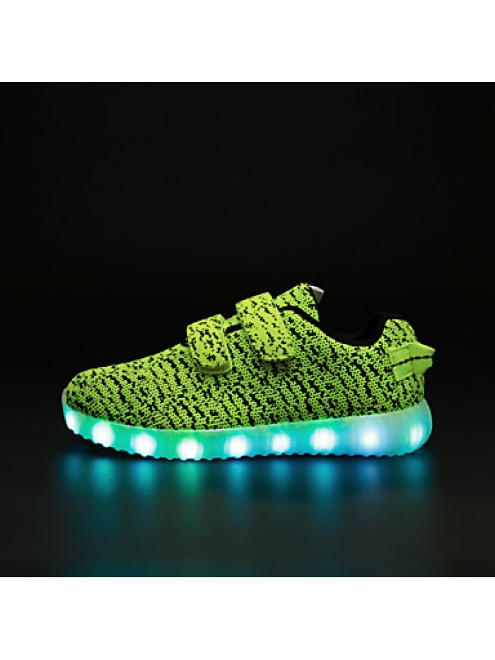 Kid Boy Girl Unisex Upgraded USB Charging 7 Colors LED Led Glow Shoe Breathable Sport Shoes Flashing SneakersLuminous