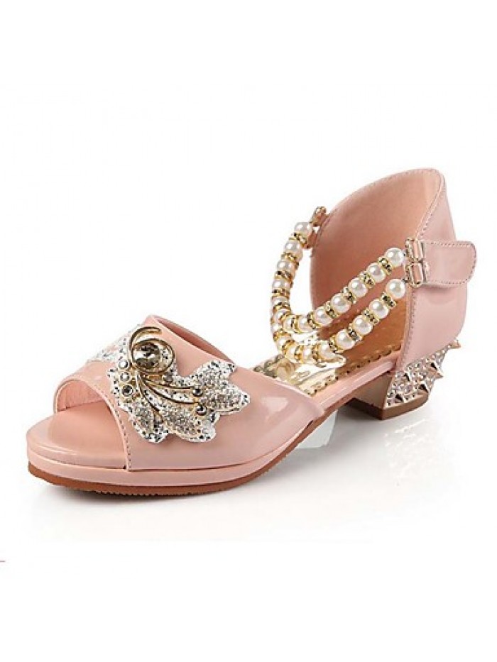 Girls' Shoes Slipper Princess Crystals Shoes Dress shoes Wedding / Dress/Performance Heels Sandals Latin shoes Heels