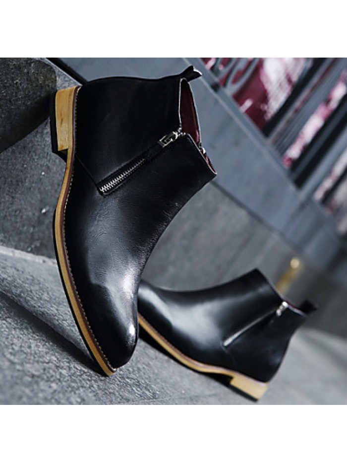 Shoes OfficeCareer / PartyEvening / Casual Leather Boots Black / Brown / Gray