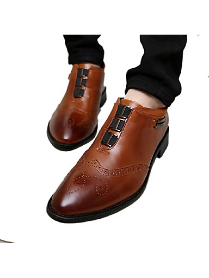 Shoes Leather OfficeCareer / Casual Boots OfficeCareer / Casual Flat Heel Black / Brown