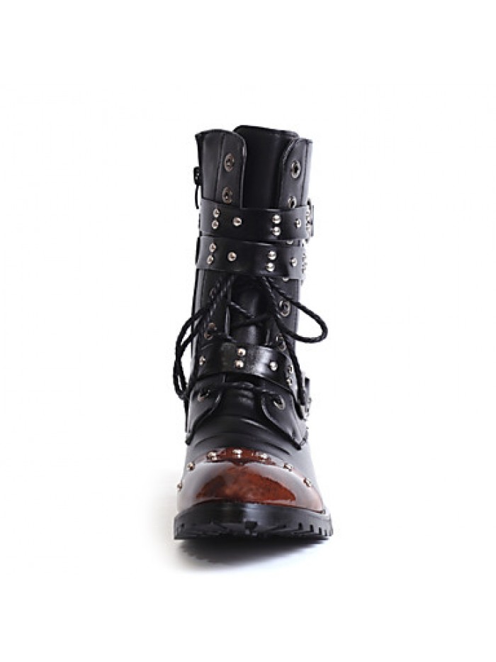 Shoes Wedding / Outdoor / OfficeCareer / PartyEvening / Dress / Casual Synthetic Boots Black