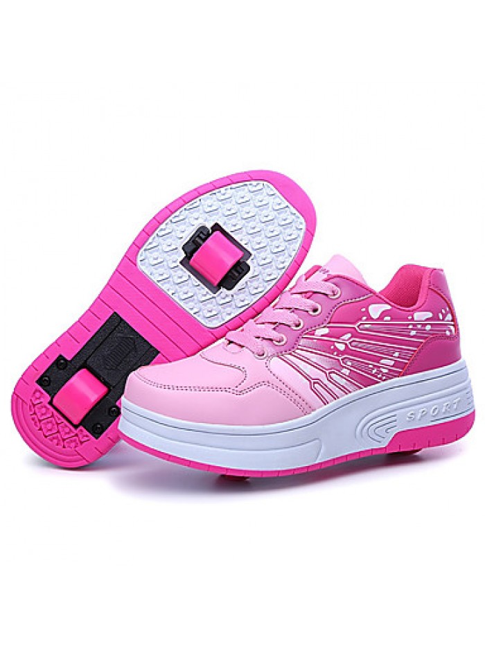 Boys Girls Sneakers Fall / Winter Roller Skate Shoes Outdoor / Athletic Hook & Loop / Pink / Blue / Skate Shoes