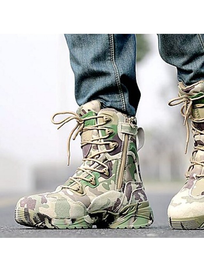 Shoes 2016 Hot Sale Outdoor/Work Leather/Synthetic Camouflage Color Hard-wearing Combat Boots