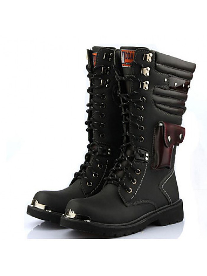 Shoes Wedding / Outdoor / OfficeCareer / PartyEvening / Casual Synthetic Boots Black