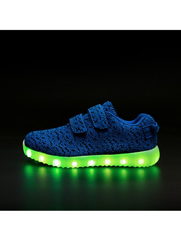 Kid Boy Girl Unisex Upgraded USB Charging 7 Colors LED Led Glow Shoe Breathable Sport Shoes Flashing SneakersLuminous