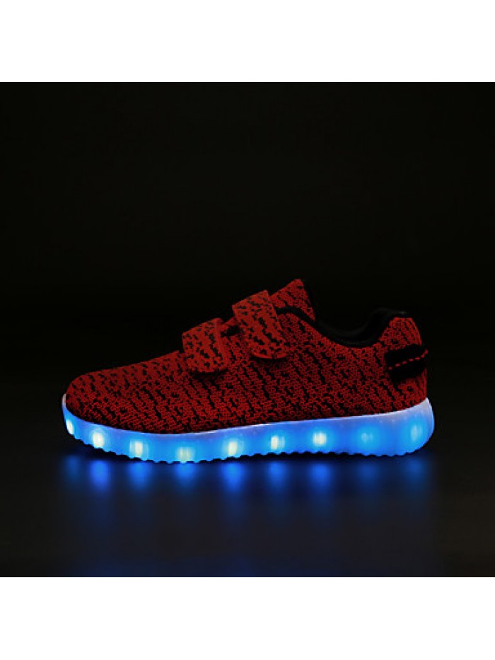 Kid Boy Girl Unisex Upgraded USB Charging 7 Colors LED Led Glow Shoe Breathable Sport Shoes Flashing SneakersLuminous