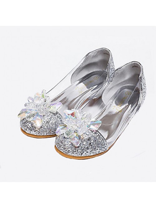 Girls Cinderella Glass Slipper Princess Crystal Sh...