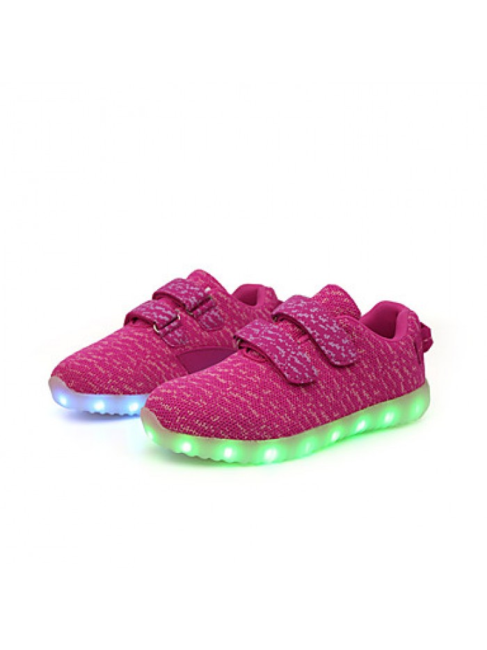 Kid Boy Girl Unisex Upgraded USB Charging 7 Colors LED Led Glow Shoe Breathable Sport Shoes Flashing SneakersLuminous