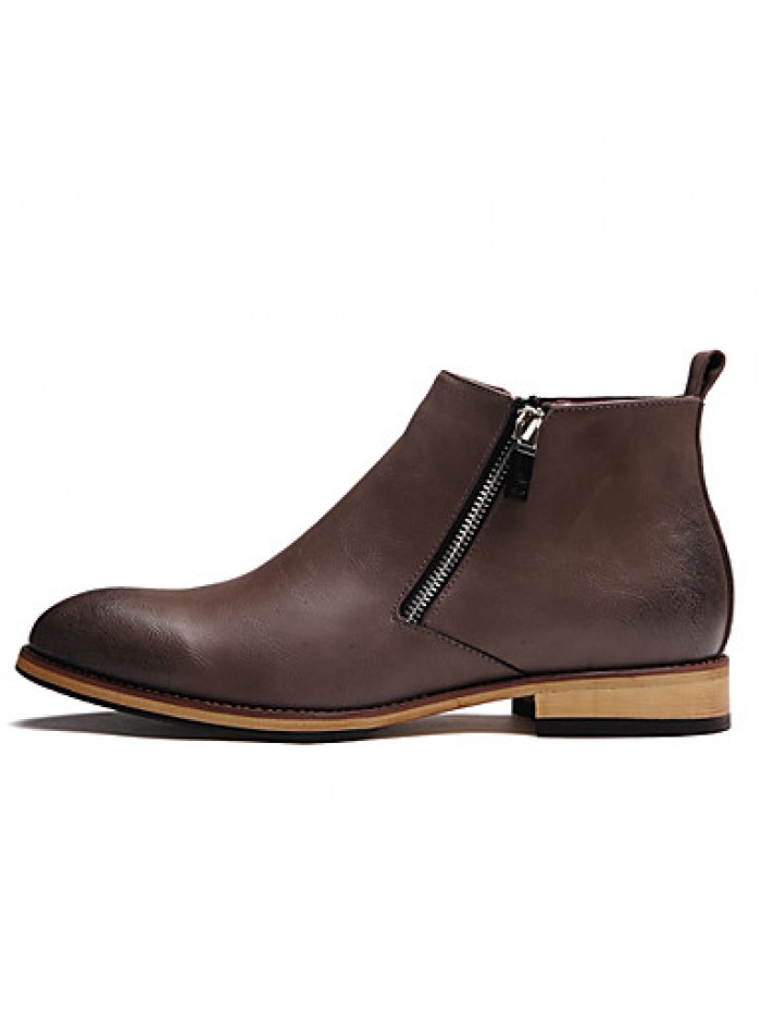 Shoes OfficeCareer / PartyEvening / Casual Leather Boots Black / Brown / Gray