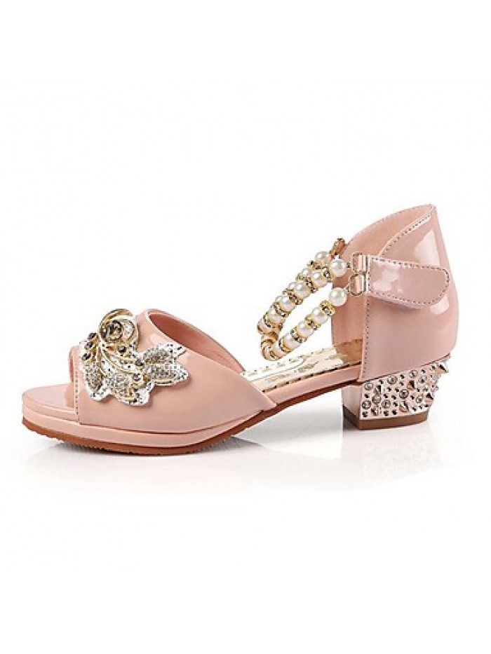 Girls' Shoes Slipper Princess Crystals Shoes Dress shoes Wedding / Dress/Performance Heels Sandals Latin shoes Heels