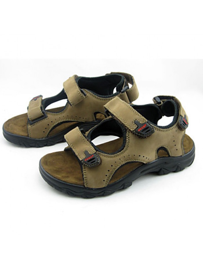 Men's Shoes Outdoor / Casual Nappa Leather / Leatherette Sandals Brown / Khaki