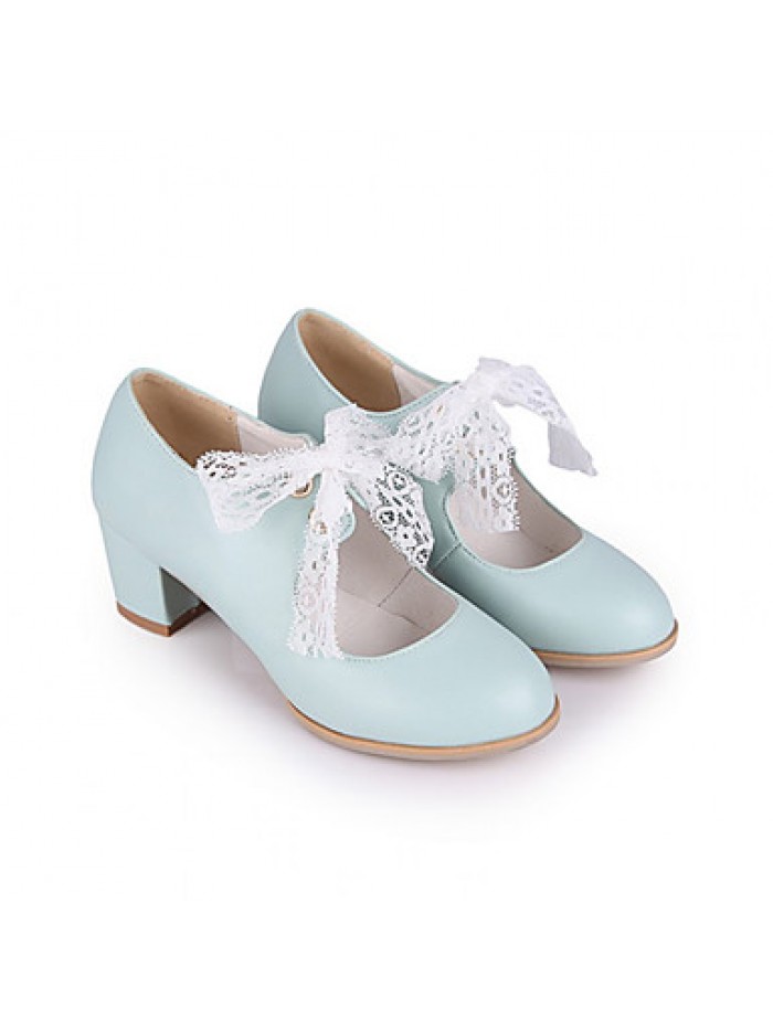 Girls' Shoes Casual Heels/Round ToePumps/Heels Blue/Pink/White