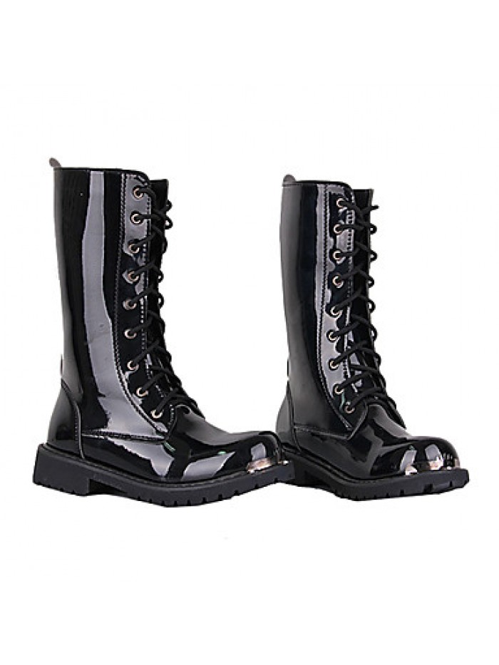 Shoes Leatherette Outdoor / OfficeCareer / Dress / Casual Boots Outdoor / OfficeCareer / Dress / Casual Low Heel Black