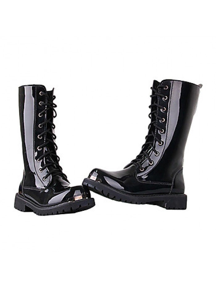 Shoes Leatherette Outdoor / OfficeCareer / Dress / Casual Boots Outdoor / OfficeCareer / Dress / Casual Low Heel Black