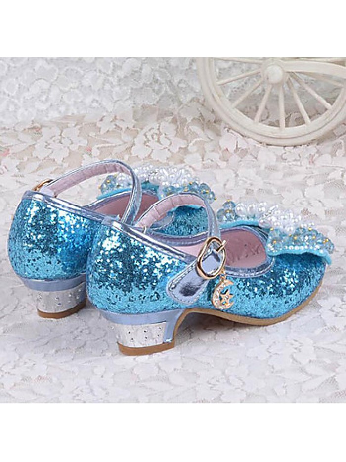 Girls Glass Slipper Princess Crystal Shoes Soft Bottom Dress shoes Leather Princess Shoes Performance shoes Sandal Shoes