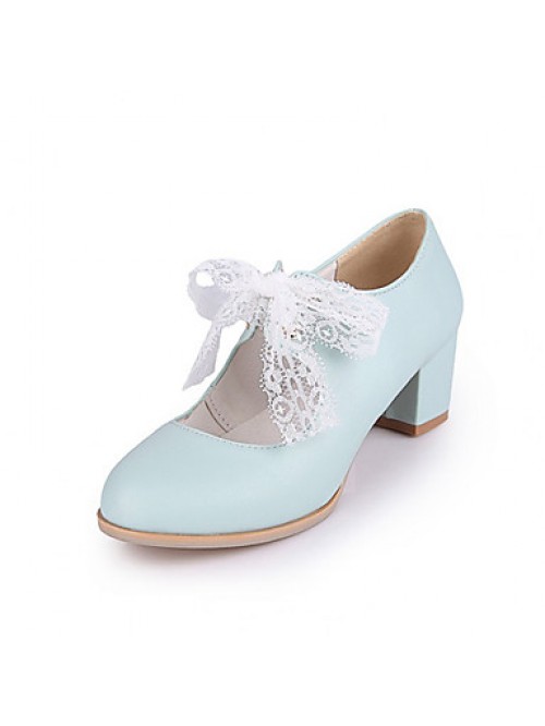 Girls' Shoes Casual Heels/Round ToePumps/Heels Blu...