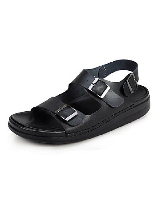 Men's Shoes Outdoor / Casual Leather Sandals / Sli...