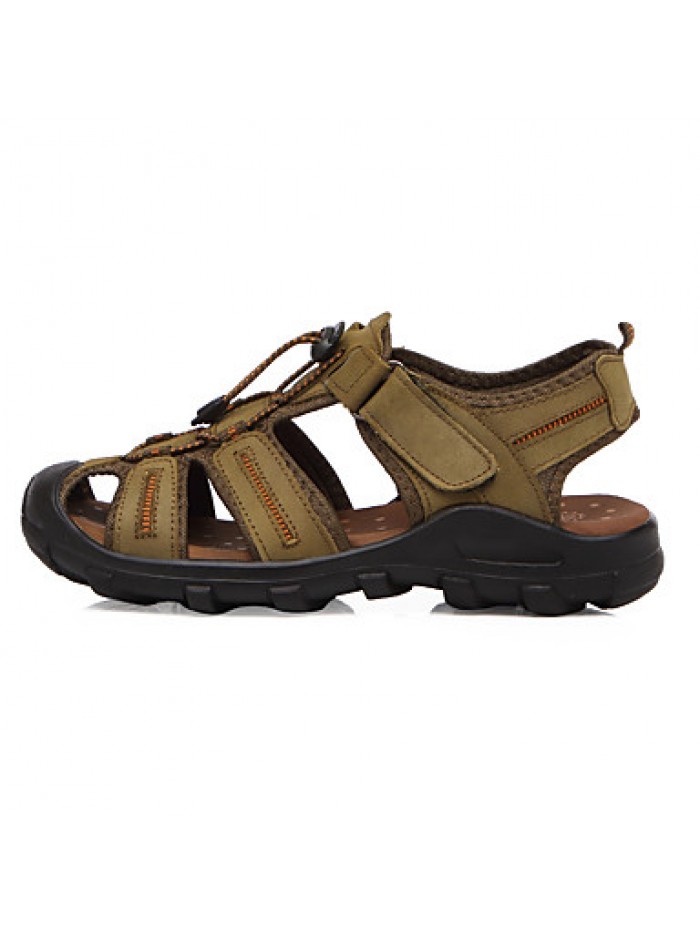 Men's Shoes Outdoor / Casual Synthetic Sandals Brown / Yellow / Khaki