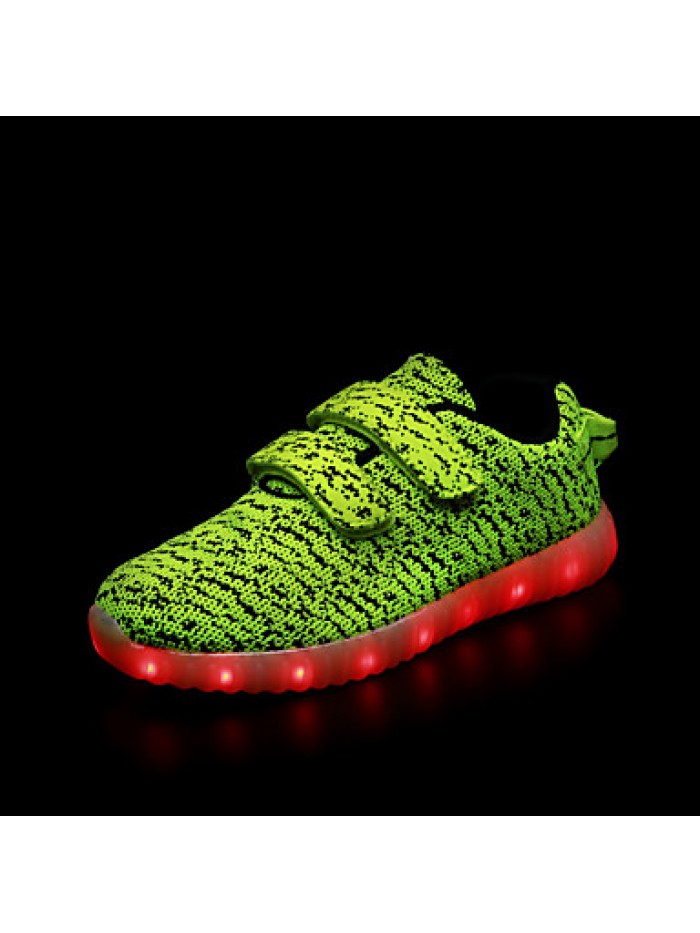 Kid Boy Girl Unisex Upgraded USB Charging 7 Colors LED Led Glow Shoe Breathable Sport Shoes Flashing SneakersLuminous