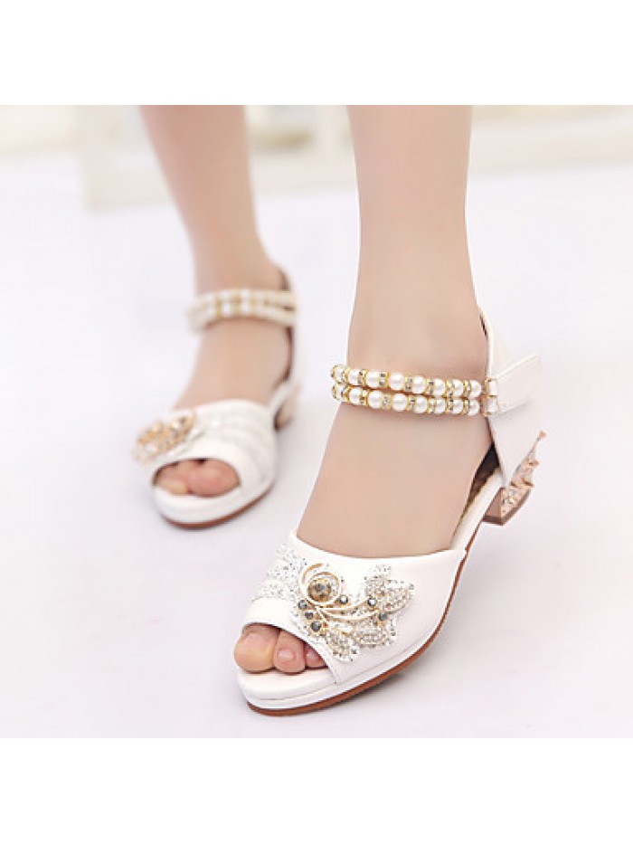 Girls' Shoes Slipper Princess Crystals Shoes Dress shoes Wedding / Dress/Performance Heels Sandals Latin shoes Heels