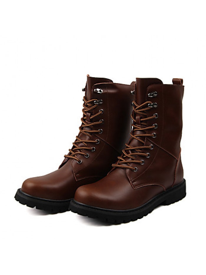 Shoes Outdoor / Athletic / Casual Leather Boots Black / Brown