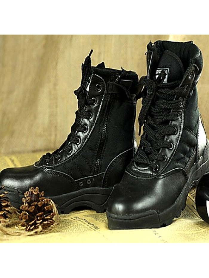 Shoes 2016 Hot Sale Outdoor/Work Leather/Synthetic Hard-wearing Combat Boots Black / Beige