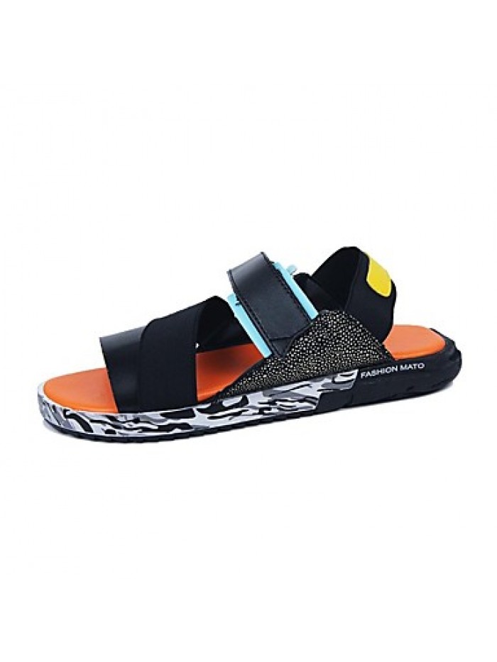 Men's Shoes Outdoor / Office & Career / Work & Duty / Athletic / Casual Synthetic Sandals Black