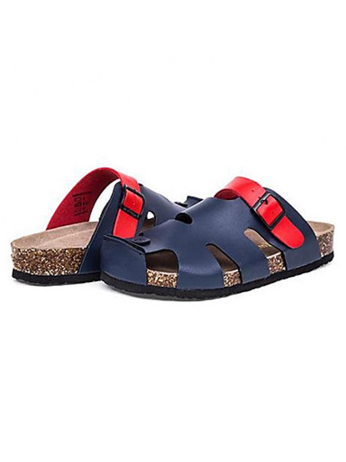 Men's Shoes Outdoor / Party & Evening / Athletic / Dress / Casual Leather Slippers Blue