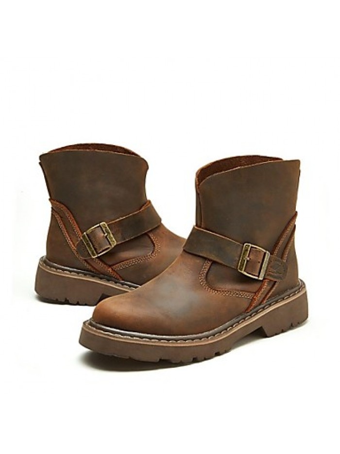 Shoes Outdoor / OfficeCareer / PartyEvening / Athletic / Casual Leather Boots Brown