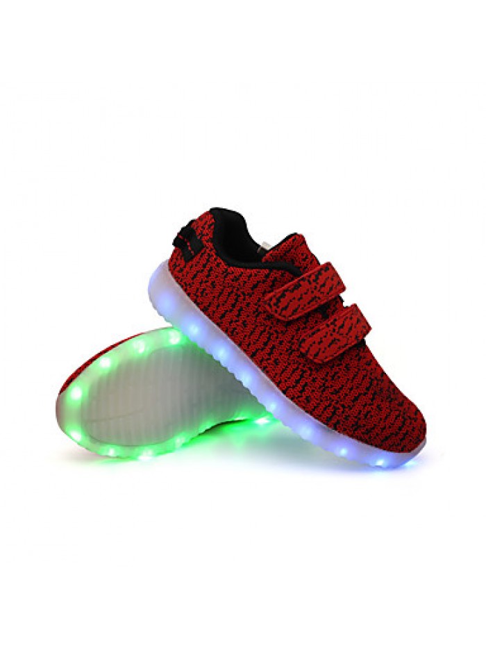 Kid Boy Girl Unisex Upgraded USB Charging 7 Colors LED Led Glow Shoe Breathable Sport Shoes Flashing SneakersLuminous