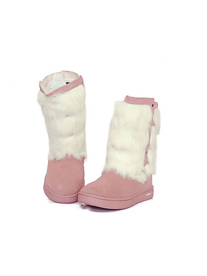 Girl's Boots Fall / Winter Snow Boots / Fashion Boots / Comfort Leather Outdoor / Casual Flat Heel Rivet