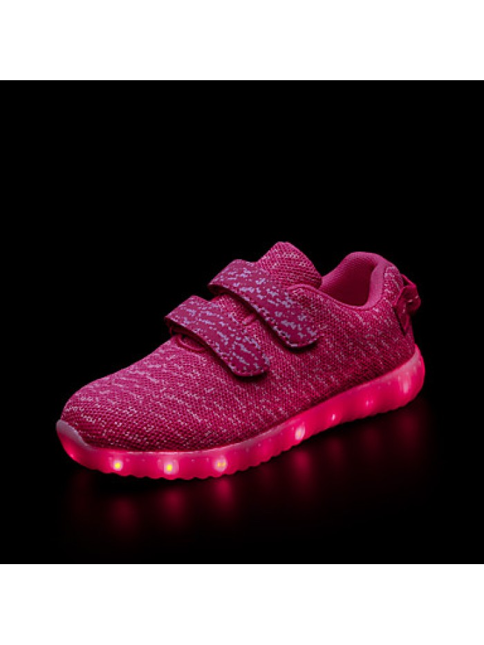 Kid Boy Girl Unisex Upgraded USB Charging 7 Colors LED Led Glow Shoe Breathable Sport Shoes Flashing SneakersLuminous