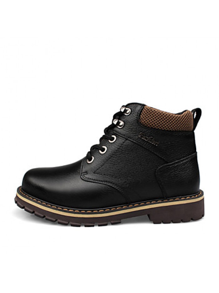 Bigs Size 38-50 Shoes Outdoor / OfficeCareer / Casual Leather / Calf Hair Boots Black / Brown