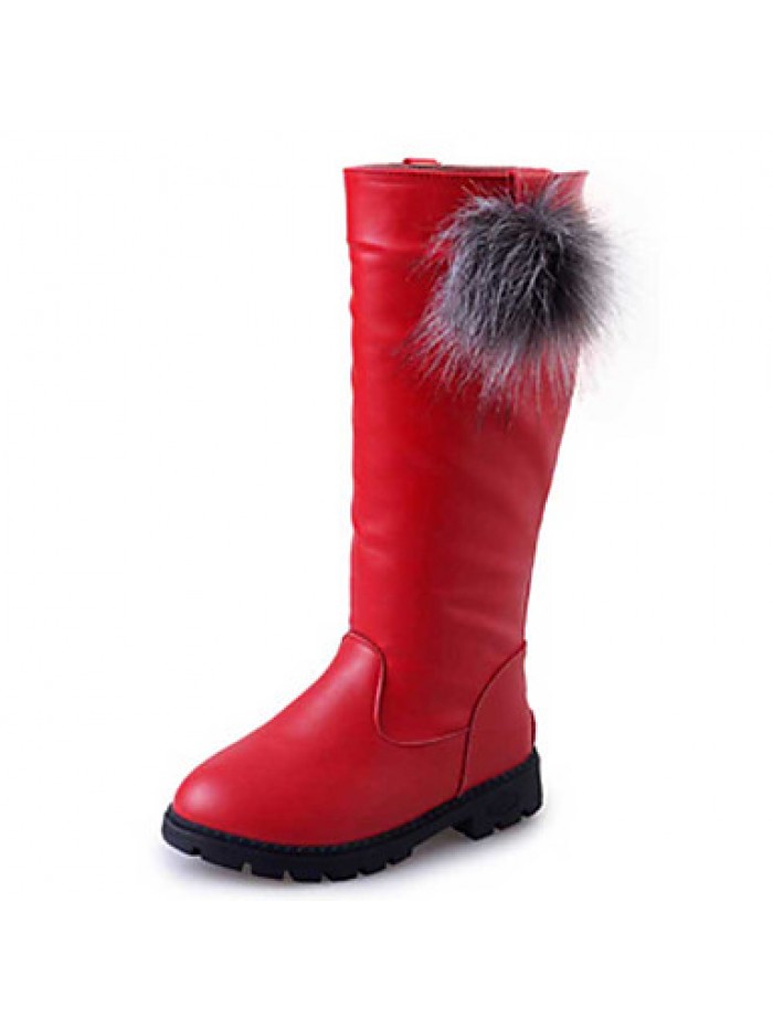 Girl's Boots Spring / Fall / Winter Snow Boots / Motorcycle Boots / Bootie / Comfort Leather Outdoor / Casual Slip-on