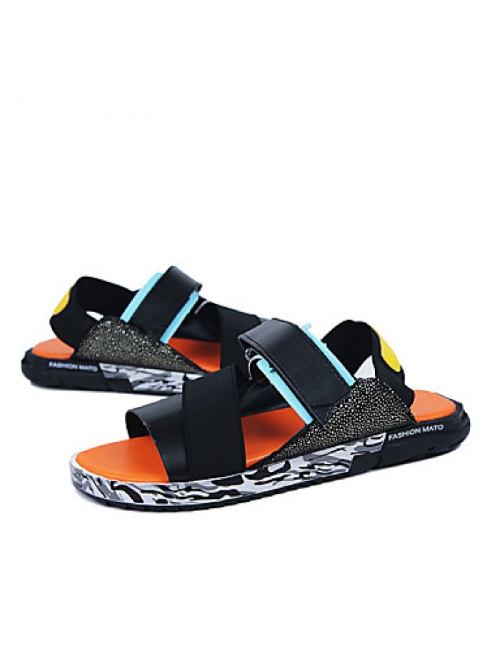 Men's Shoes Outdoor / Office & Career / Work & Duty / Athletic / Casual Synthetic Sandals Black