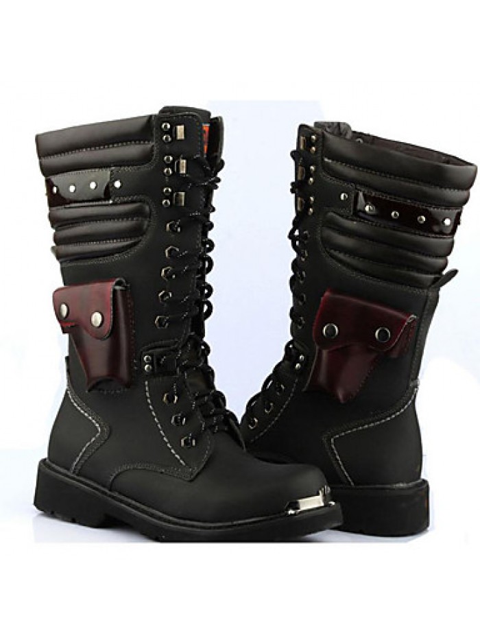 Shoes Wedding / Outdoor / OfficeCareer / PartyEvening / Casual Synthetic Boots Black