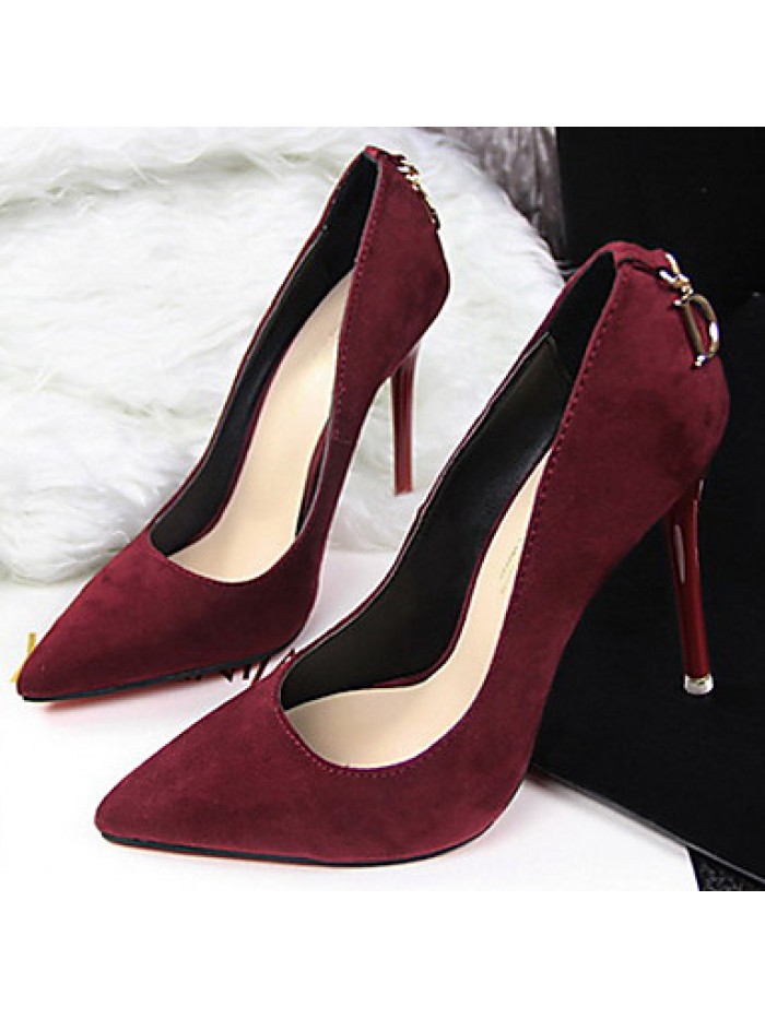 Women's Spring / Summer / Fall / Winter Heels Suede Dress / Casual / Party & Evening Stiletto HeelBlack / Blue / Green / Red / Khaki /