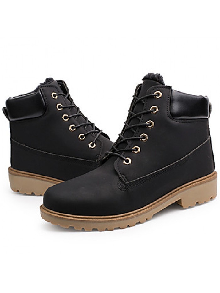 Shoes Outdoor / OfficeCareer / WorkDuty / Dress / Casual Synthetic Boots Black / Yellow / Taupe