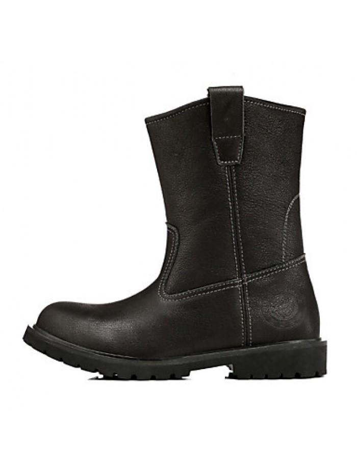 Shoes Outdoor / Athletic / Casual Leather Boots Black / Brown