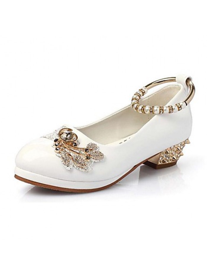 Girls' Shoes Slipper Princess Crystals Shoes Dress shoes Wedding / Dress/PerformanceHeelsSandalsLatin shoes Heels