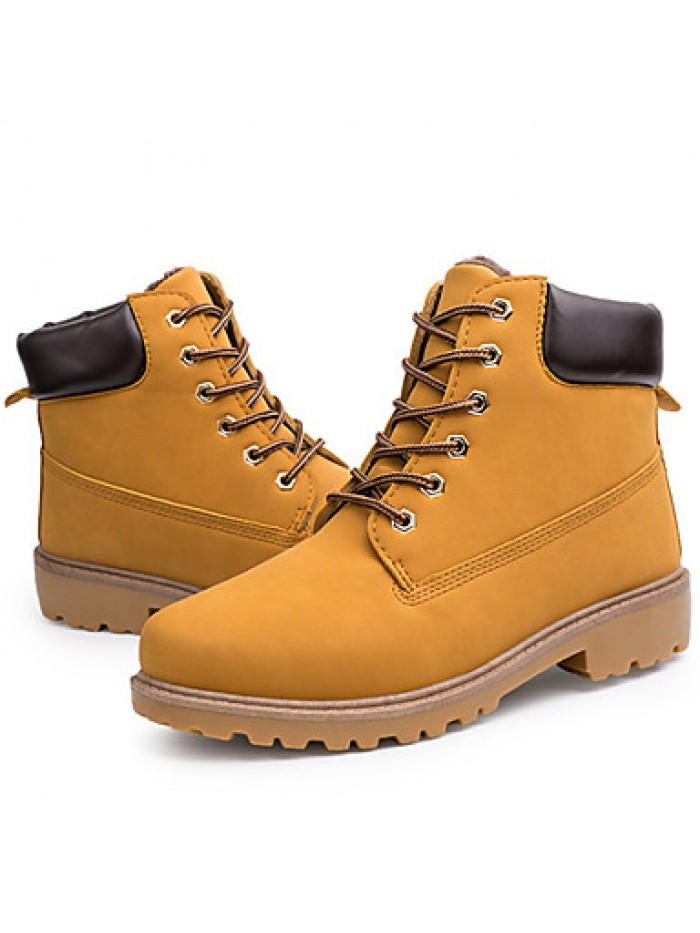 Shoes Outdoor / OfficeCareer / WorkDuty / Dress / Casual Synthetic Boots Black / Yellow / Taupe